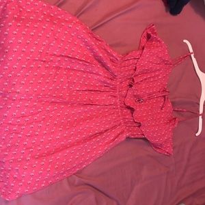 American Eagle OPEN BACK PINK FLORAL DRESS